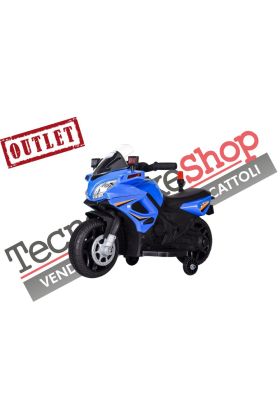 Moto Elettrica Per Bambini Poilice 6V-Blu - Seconda Scelta