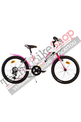 Bicicletta Bambina Aurelia MTB 420 Sport Dino Bikes - 20" 6 Velocità-Bianco
