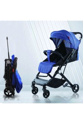 Passeggino Wizy Easy Ultra Leggero Chiusura Facilitata Salvaspazio Portata 15 kg-Blu