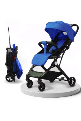 Passeggino Wizy Easy Ultra Leggero Chiusura Facilitata Salvaspazio Portata 15 kg-Blu