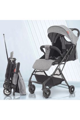 Passeggino Wizy Pro Ultra Leggero Chiusura Facilitata Salvaspazio Portata 15 kg-Grigio