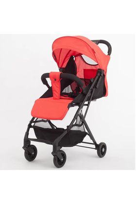 Passeggino Wizy Pro Ultra Leggero Chiusura Facilitata Salvaspazio Portata 15 kg-Rosso