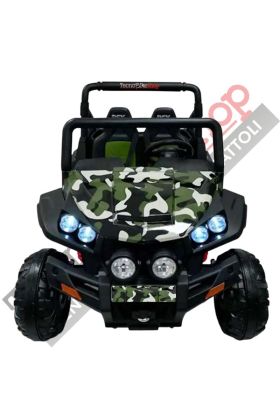 Auto Elettrica per Bambini 4x4 Polar 24V -Verde Mimetico