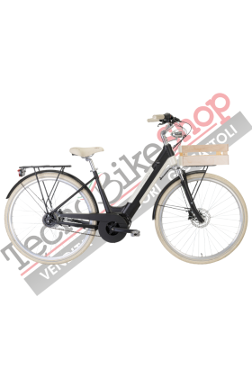 Bicicletta Elettrica A Pedalata Assistita MBM E-Primavera Donna 28"-Nero(Matt Black)