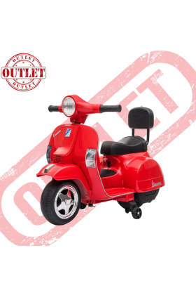 Moto Scooter Elettrico per Bambini Piaggio Mini Vespa PX Small 6V (Seconda Scelta)-Rosso
