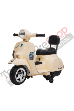 Moto Scooter Elettrico per Bambini Piaggio Mini Vespa PX Small  6V-Avorio