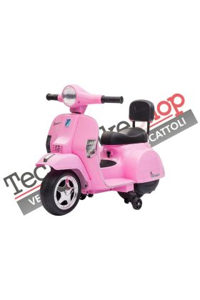 Moto Scooter Elettrico per Bambini Piaggio Mini Vespa PX Small  6V-Rosa