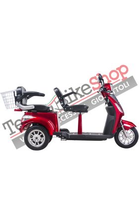 Scooter Z-TECH ZT-18 "TRILUX PLUS"3 RUOTE 2 Posti Differenziale per Disabili e Anziani-Rosso