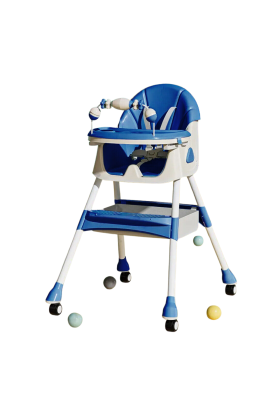 Seggiolone Pappa Wizy Pro 3 in 1 da 0 - 36 Mesi Evolutivo con Chiusura Salvaspazio-Blu