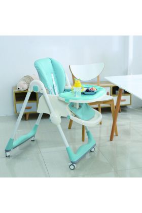 Seggiolone Pappa Wizy Easy 0 - 36 Mesi Chiusura Salvaspazio e Altezza Regolabile -Blu