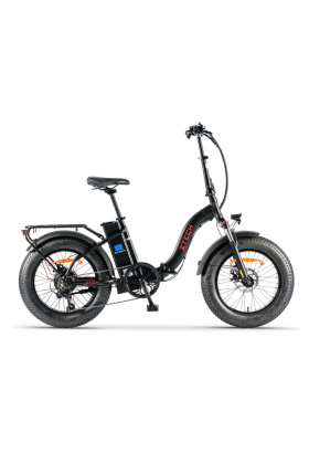 Bicicletta Elettrica Pieghevole Z-Tech ZT-89-E Folding Etna 250W 36V 10.4Ah Batteria Litio-Nero