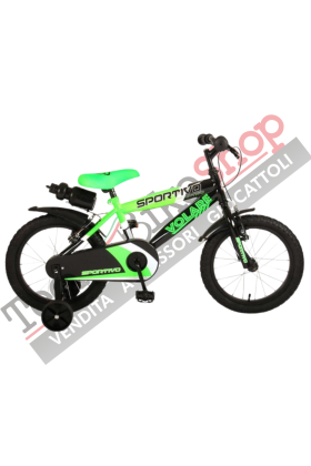 Bicicletta Bambino Movimento a Sfera Volare Sportivo 16"-Verde