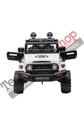 Auto Macchina Elettrica per Bambini Toyota Fj Cruiser Ride-on 12V-Bianco