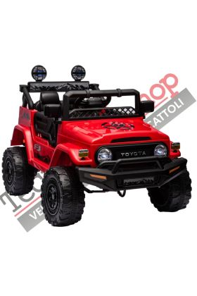 Auto Macchina Elettrica per Bambini Toyota Fj Cruiser Ride-on 12V-Rosso