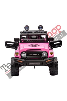 Auto Macchina Elettrica per Bambini Toyota Fj Cruiser Ride-on 12V-Rosa