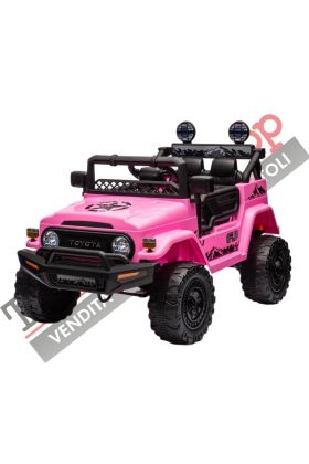 Auto Macchina Elettrica per Bambini Toyota Fj Cruiser Ride-on 12V-Rosa