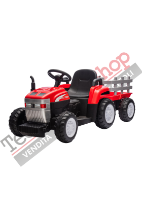 Trattore Elettrico Per Bambini  con Rimorchio 12V con Radiocomando