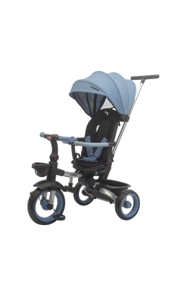 Trico Luxury Gold Triciclo Passeggino 7 in 1 per Bambini -Blu