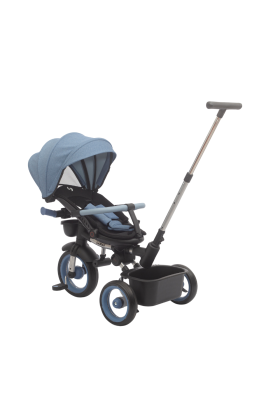 Trico Luxury Gold Triciclo Passeggino 7 in 1 per Bambini -Blu