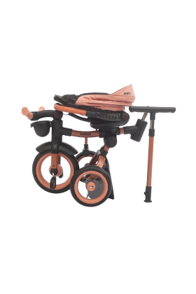 Trico Luxury Gold Triciclo Passeggino 7 in 1 per Bambini -Rosa