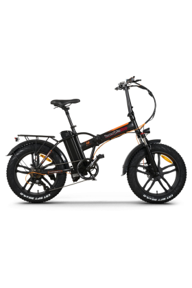 Bici Bicicletta Elettrica E-bike Pieghevole RKS Urban Bike RSIV-Pro 250W 48V Batteria Litio Shimano-Nero