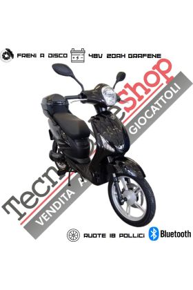 Bici Elettrica Scooter Velocipede Vitale NJT-007 250W  20Ah 48V Batteria a Grafene-Nero