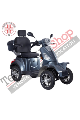 Scooter Elettrico Z-TECH ZT-15-Q FASTER  4 Ruote per Disabili e Anziani -Grigio