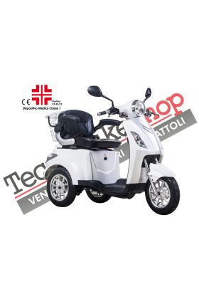Scooter Z-TECH ZT-15-D "TRILUX PLUS" 3 RUOTE Differenziale per Disabili e Anziani -Bianco