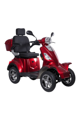 Scooter Elettrico Z-TECH ZT-19-L TRILUX 5.0 4 Ruote per Disabili e Anziani Batteria Litio-Rosso