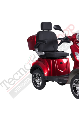 Scooter Elettrico Z-TECH ZT-19-L TRILUX 5.0  4 Ruote per Disabili e Anziani Batteria Litio-Rosso