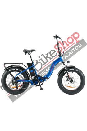 Bicicletta Elettrica Pieghevole Z-Tech ZT-89-E Folding Etna 250W 36V 10.4Ah Batteria Litio-Blu