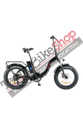 Bicicletta Elettrica Pieghevole Z-Tech ZT-89-E Folding Etna 250W 36V 10.4Ah Batteria Litio-Nero