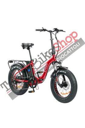 Bicicletta Elettrica Pieghevole Z-Tech ZT-89-E Folding Etna 250W 36V 10.4Ah Batteria Litio-Rosso