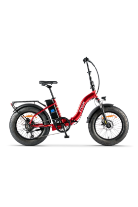 Bicicletta Elettrica Pieghevole Z-Tech ZT-89-D Folding Etna 2.0 250W(500W) 13Ah 48V Litio-Rosso