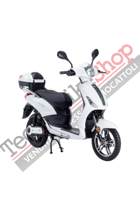 Bicicletta Elettrica Scooter Z-TECH ZT-09-TA NEW 250W 12 Ah 48V Batteria Piombo-Bianco