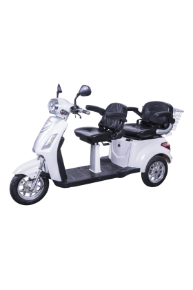 Scooter Z-TECH ZT-18 "TRILUX PLUS" 3 RUOTE 2 Posti Differenziale per Anziani-Bianco