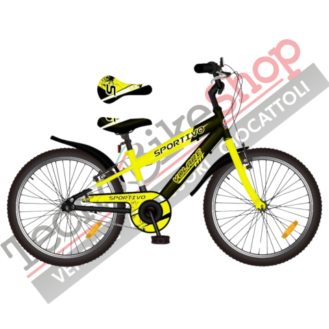 Bicicletta Bambino Movimento a Sfera Volare Sportivo 20" 1 Velocità-Giallo