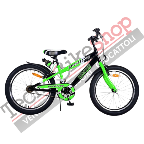Bicicletta Bambino Movimento a Sfera Volare Sportivo 20" 1 Velocità-Verde