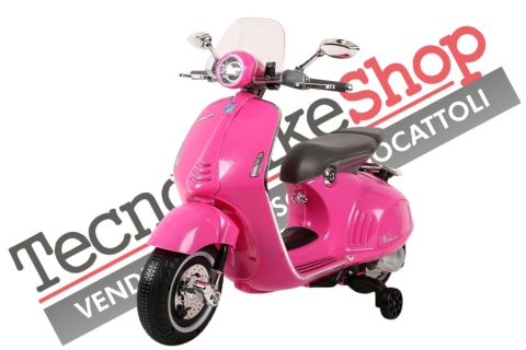 Moto elettrica per Bambini Piaggio Vespa 946 12V con Parabrezza-Rosa