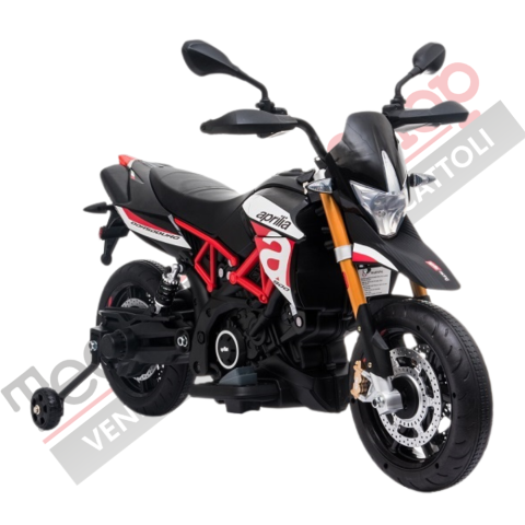 Moto Elettrica per Bambini Aprilia Racing Dorsoduro 12V Ruote in EVA-Rosso