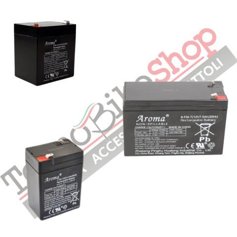 Batteria Veicoli Elettrici per Bambini 6V - 12V 