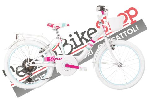 Bici Bambina MBM Fleur 20"- 6 Velocità -Bianco