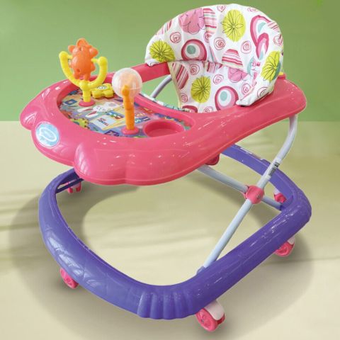 Girello Bambini Wizy Happy per Primi Passi con Chiusura Salvaspazio e Console Gioco 