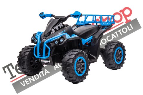 Quad Elettrico per Bambini ATV 1.0 12V con Radiocomando-Blu