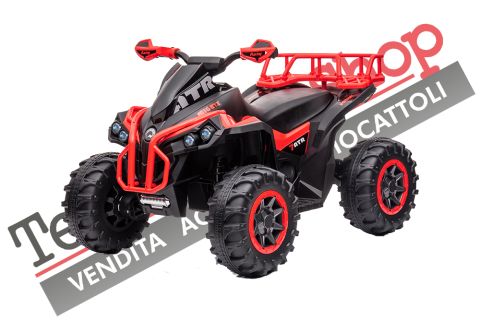 Quad Elettrico per Bambini ATV 1.0 12V con Radiocomando-Rosso