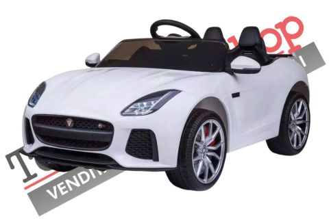 Auto Elettrica per Bambini Jaguar F-TYPE SVR 12V - Sedile in Pelle --Bianco