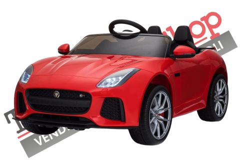 Auto Elettrica per Bambini Jaguar F-TYPE SVR 12V - Sedile in Pelle --Rosso