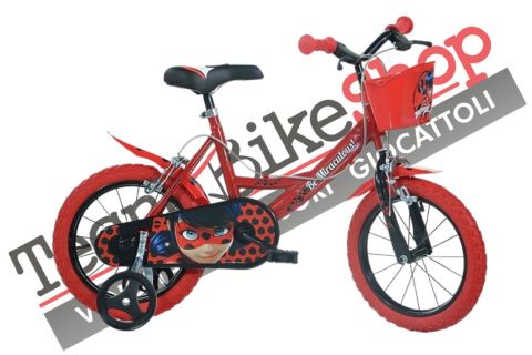Bici Bambina Miracolous Lady Bug Dino Bikes - 14"