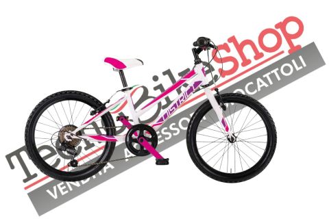 Bici Bambina MTB MBM District 20" 6 Velocità - Bianco