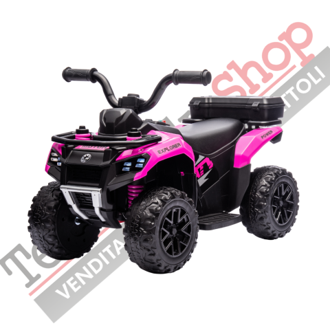 Quad Elettrico Per Bambini Mini Quad Safari 6V-Rosa